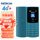 NOKIA New 105 4G Full Netcom Mobile Unicom Telecom Elderly Button Straight Board Student and Child Backup Network Phone Dual SIM Dual Standby Blue