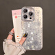 Lutuzer Deerwalk Neues Baifu-Bild im chinesischen Stil, das für Apple 16Promax Mobile Case Gradient Laser iPhone 15 Protector New 14plus mit Linsenfilm 13pro Light Luxury High-End-Silber mit Flash Pulver Lens Film-New Chinese-Stil Baifu Bild iPhone 16 p