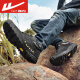 Huili casual leather shoes men's genuine leather spring and autumn outdoor hiking toe-mounted shoes layer cowhide sports shoes soft sole breathable work shoes black single layer BXT18655 40