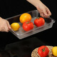 Xu Nian transparent braised vegetable cold dish display plate commercial cooked food tray plastic box plate rectangular square plate 27*21*4.5 without cover