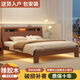 
OPPEIN [1396 people collect] Rubber wood solid wood bed double 1.8x2m master bedroom double bed rental 1.5m home.. Color contact customer service 1200mm*2000mm frame structure