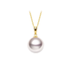 Pingyan seawater pearl pendant single necklace thick gold buckle head melon seed buckle simple women melon seed buckle comes with silver chain 9 o'clock 5-10mm