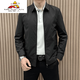 Espantapájaros (mexicano) otoño simple luz delgada delgada chaqueta transpirable edición de color sólido para hombres jóvenes estuardo casual chaqueta cremallera khaki 2xl [150170jin [Jin iguala 0.5 kg]]