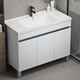 DAFIFY floor-standing bathroom cabinet ceramic integrated basin honeycomb aluminum wash basin cabinet combination bathroom wash basin balcony wash basin F838 white door 90cm