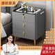 He Jiangong Smart Bedside-Bastedside Wood Multifunción Multifunción Moderia Moderna de noche simple Hogar Sala de estar de la casa Italiano F6623 Beige de madera maciza 50*40*60 Básico de roca blanca Losas de roca blanca básica