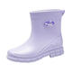 JCZS Bottes de pluie de qualité allemande pour tube à mi-bas pour femmes Nouveaux étanches et non-glissages à placer la semelle douce de Rider sans pistage Super doux pourpre 36