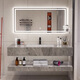 
Rock slab wash basin ceramic seamless integrated double-layer bathroom cabinet integrated washing basin hotel bathroom washing fish belly white seamless basin smart mirror delivers supporting hardware SPWY60*50 7586 pieces sold