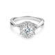 Guanpu Pavilion Fat Donglai's same style pt950 platinum ring for women imported from the United States D color moissanite diamond 1 carat knotted proposal silver one 30 minutes Zhoujia six claws closed mouth size 9