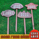 Solid wood care for flowers and grass warning sign garden greening ground sign grass lawn prompt sign advertising placard customization large size 50X30cm, pole height 1 meter ready for ordering