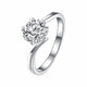 Centenary-old Fenxiang pt950 platinum twisted arm snowflake diamond ring one carat six-claw moissanite diamond ring proposal order 50 minutes ladies size 8 1 piece