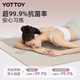 Yottoy Antibakterielle Yogamatte Fitnessmatte Home Professionelle Anti-Schlupf-Stoßdämpfungsabsorption Isolierung Weibliche Tanzmattenmilch Sand Weiß 6mm