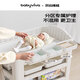 Babyviva Baby Windel Tabelle Baby Touch Care Table Windelwechsel können verwendet werden, um Neugeborene Badekrippe Windel Tisch + Pad + 6 Speicherboxen + 3 Hangboxen zu bewegen