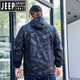 JEEP SPIRIT Spring and Autumn New Model Weight Plus Large Size Jacket Men's Thin Jacket Fatty Sports Gown Loose Top Trendy 826 Spring and Autumn Black (80-100Jin[Jin equals 0.5 kg]) M