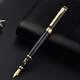 
1078 Fountain Pen for Business Office Men's Fountain Pen Ink Pen Student Practice Hard Pen Calligraphy Black (9901 Ink Gift Box) 0.5mm (Mingtip Straight-Head Pen) Standard Mingtip