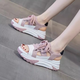 Yierkang Prince Shoes for Women 2025 Summer New Sandals Genuine Leather Thick Sole Versatile Casual Dad Shoes Fish Mouth Breathable Driving Women's Shoes Red for Long Walking 36