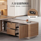 Zhongsheng Office Furniture Boss Desk Desk President Desk High-end Manager President Desk Boss Desk Simple Modern Table and Chair Combination 1.2 Meter Tea Cabinet No Light Regular