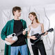 Test brand 09061 Music Password Smart Ukulele Girl Beginners Beginners Guitar Carbon Fiber Black Women's College Style Populele2 White
