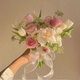 Fleurs de mariage dilanmu tenant la mariée tenant des photos de mariage tulipes obtenant un certificat simulation fleurs photo accessoires