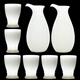 Su's Ceramics Ice Jade Porcelain Wine Set Ceramic White Wine Cups 2 Pots 6 Cups High-end Gift for Friends