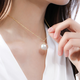 Floating Lotus Mirror Highlight Pearl Seawater Mabei Pendant Original Mabei White Almost Flawless 12-13mm
