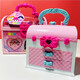 Xiaoling toys Jieyani makeup box girl makeup suitcase eye shadow box set children's manicure toy gift box 68652 French literary makeup bag