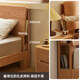 Original solid wood bed Oak simple master bedroom large double bed 1.2x2m high body bed + Original Dream mattress 10cm-L701G