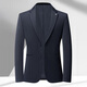 SeptSwolves (septwolves) Herringbone Suit Men's Spring and Summer Nouveau costume élastique mince élastique sans-rides et jeune veste de banlieue de banlieue d'âge moyen 2687 Bleu de profondeur et de style mince d'été XL 180 135-150jin [Jin est égal à 0,5 kg]