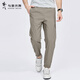 Baile con el lobo [tres defensas] Pantalones casuales de secado rápido para hombres de la cintura elástica de 2025 Summer NUEVA CONTRUTADOR JUVENTER PITURADORES 4005 Caki 701 S (165)