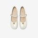 
Best 2025 spring new temperament French Mary Jade shoes camellia thick heel red women's singles shoes B9902AQ5 beige 38