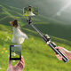 FUNSNAP's new screen projection selfie stick real-time display of mobile phone rear camera artifact 360-degree rotation handheld anti-shake telescopic rod travel portable selfie screen high-definition photography bracket