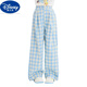 Disney Girls Anzugsanzug Frühlings- und Herbst Kinder 2025 Neue Spring -Anzug modische Mädchen modische Straße Sweatshirt Plaid Hosen Spring 15266 Blau + 4916 Verlauf 140 cm