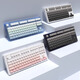 Belly spirit mk870 Blackberry side engraving mechanical keyboard Bluetooth wired wireless Bluetooth customized computer game silent office [single mode] extreme night black + polar day side engraving keycap KTT red axis [enjoy silky]