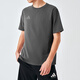 Adidas T-shirt men's summer sports breathable thin loose cotton short sleeves dark gray/light gray XL
