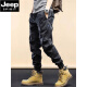 Jeep Spirit Pantalones casuales para hombres Spring 2025 NUEVO Deportes Funcionales Funcionales Atendas Foot Black Long Pants Men JP679-Khaki 29 [sugerido 110-120Jin [Jin equivale a 0.5 kg]]
