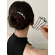 Hunan Princess Pearl Hair peigt U-style Hair Pin 2024 Nouveau poil de paume à quatre dents fixe artefact cheveux insert peigne cheveux épingle poil poil poiirettes de paupière de paupières