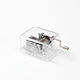 Transparent hand-cranked mini music box, Sky City Music Box, creative birthday gift for boys and girls, musical instrument toy, hand-cranked - silver - happy birthday