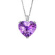 HEEKAIYI Heart of the Ocean Necklace for Women Amethyst Luxury Jewelry Chinese Valentine's Day Birthday Gift for Wife and Girlfriend Amethyst Heart of the Ocean Necklace