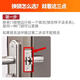 门锁卫生间不锈钢把手锁无钥匙通用型洗手间浴室门锁铝合金门把手 9898凹弧110孔不配舌