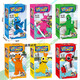 Bloques de construcción domésticos Rainbow Blue Blue Friend Red Old Seis Monster Green Partidos pequeños Juguetes de niño y niña