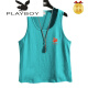 Playboy (PLAYBOY) high-end summer new sleeveless T-shirt for men summer trendy vest top versatile sports fitness basketball vest men 169-Hu Green-H728 M 70-90Jin [Jin equals 0.5 kg]