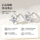 Lao Fengxiang platinum diamond earrings for women platinum four-leaf clover earrings pricing wedding anniversary gift for girlfriend and wife platinum four-leaf clover diamond earrings