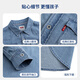 Levi s Levi's children's denim shirt spring and autumn pure cotton comfortable children's long-sleeved shirt retro stone blue 110/52 recommended height 98-104cm