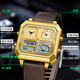 OFNS [School season] Student electronic watch alarm clock luminous multifunctional sports waterproof men's watch birthday gift s6210. All black
