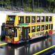 ZHE GAO -Bausteine retro nostalgische Hongkong Doppeldecker Bus Ding Ding Car Model Model Männer und Frauen Versammlung Spielzeug Geburtstagsgeschenk 12 antike Straßenbahn 897 Partikel Geschenkbox + Teilentfernung