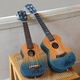 Andrew (Andrew) Mahagoni [Little Crab] Blue Ukulele 23-Zoll-Kleine Gitarren-Kinder-Anfänger-Musikinstrument 23-tiefe Seelwelt+
