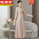 Hengyuanxiang Madre de alta gama Banquete Cheongsam 2025 Nuevo estilo chino Estilo chino Banquete de boda de boda de suegra para mujeres Borgoña 6625 [CONTADE CALIDAD] L 165 [110JIN [Jin equivale a 0.5 kg] por debajo]