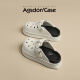 
Aogu Shiden thick-soled hole shoes for women 2025 spring and summer new style for women wearing soft sole comfortable beach slippers simple tow LDN6210 simple white 39-40