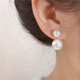 Auspicious Tianci S925 Silver Needle White Pearl One-piece Two-Wear Earrings Niche Temperament Versatile Earrings 2025 New Earrings White