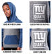 Ultra Game NFL Boys Ultra Soft Hoodie Pullover Henley Sweatshirt New York Giants 14-16