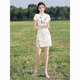 Radesh White Cheongsam 2025 Nouveau jeune tempérament modifié et fille fraîche Small Broidered Short Model 838 M